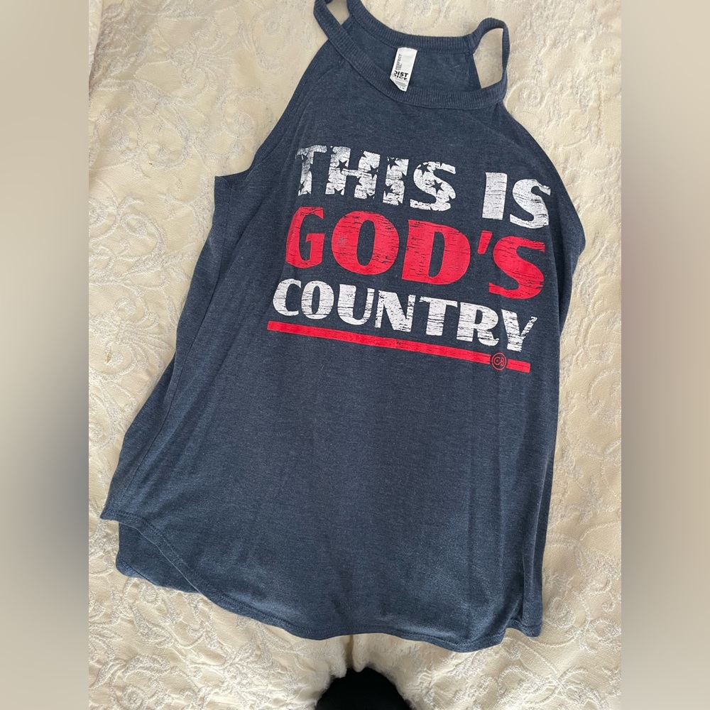 This is gods country flowy tank